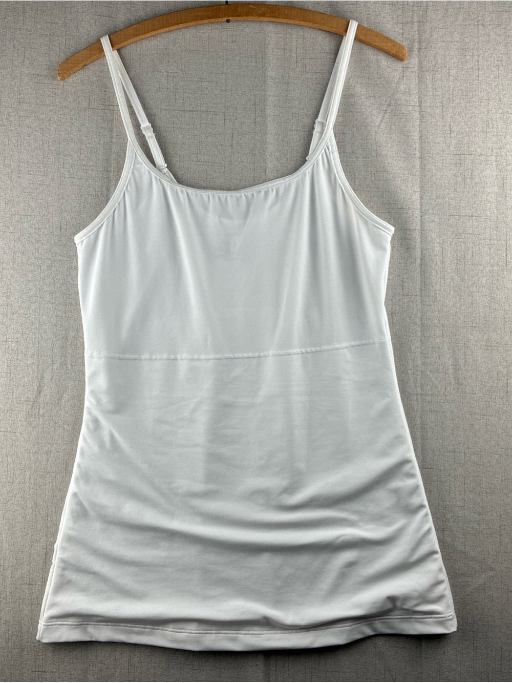 Maidenform Shapewear Womens White Camisole Smoothing Tank Lined Long 2XL Snugs